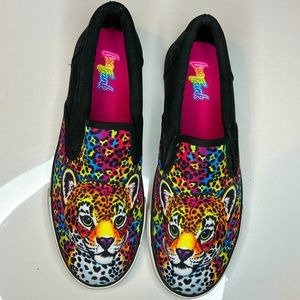 LISA FRANK HUNTER THE LEAOPARD SLIP ON SHOES NWOB RARE